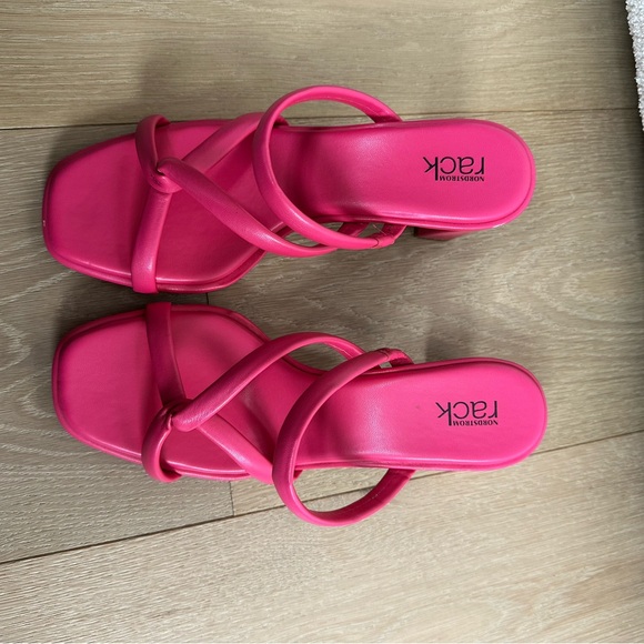 Pink Strappy Heeled Sandals - Picture 2 of 3